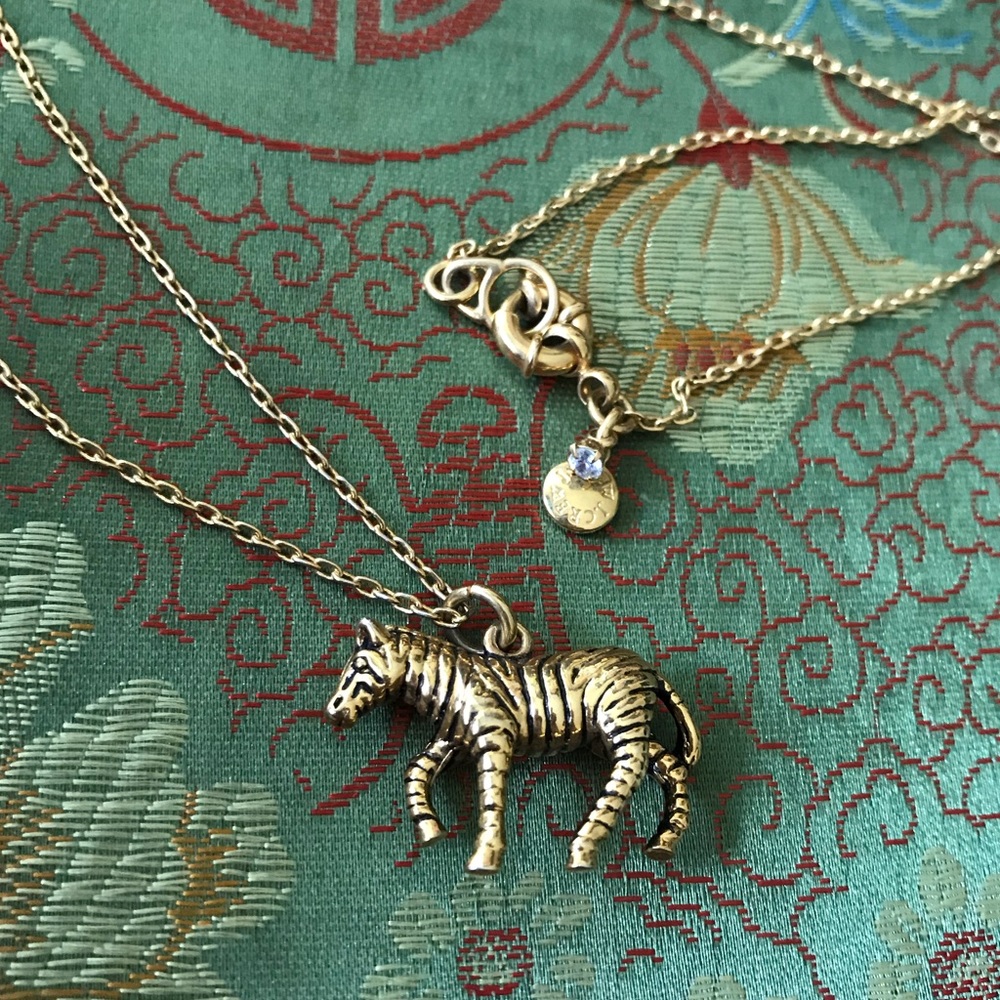J. Crew gold zebra necklace